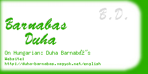 barnabas duha business card